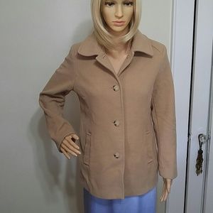 Lauren Ralph Lauren wool blend camel pea coat size 12